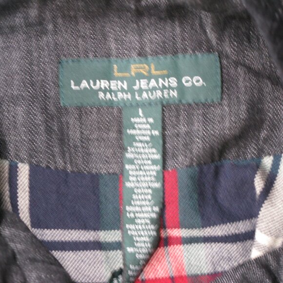 Lauren Ralph Lauren Black Matte Zip/Snap Quilted Jacket Size Large - Picture 8 of 8